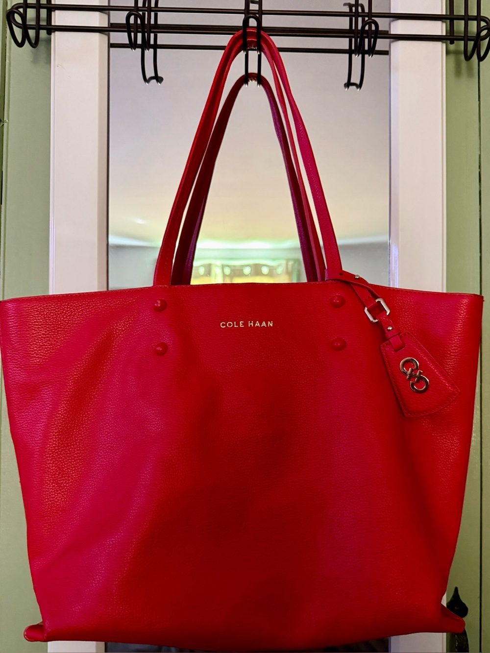 BNWT!! Cole Haan Soft Leather Tote Bag - Red